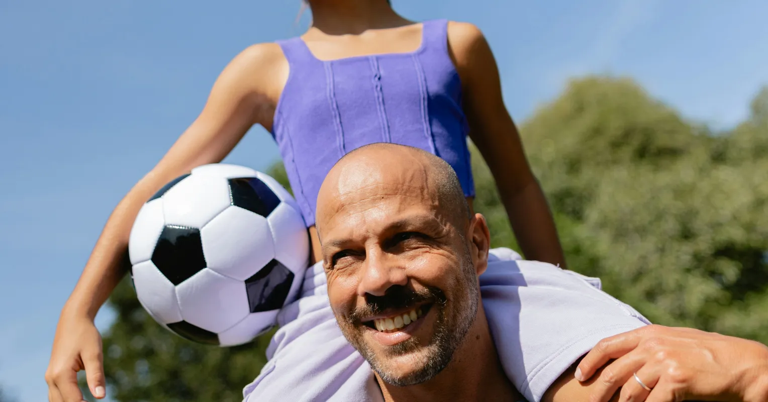 El padre deportista autoconsciente